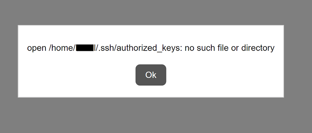 no authorized_keys file mac